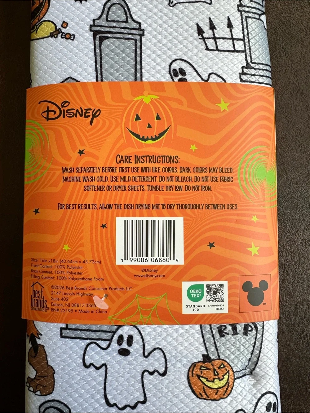 Disney Halloween Mickey And Friends Dish Drying Mat